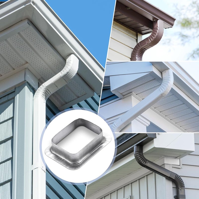 VYH 3" x 4" Rain Gutter Downspout Drop Outlet Aluminum K Style (2 Pack) - Image 4
